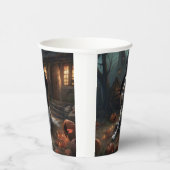 イングリッシュスリンガースパニエル犬パンプキンスハロウィンホラー 紙コップ (右)