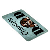 イングリッシュスリンガースパニエル犬ピーキングパーソナライズされたパパ マグネット (右側)