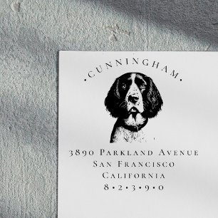 イングリッシュスリンガースパニエル犬ペットドッグ差出人住所 ラバースタンプ