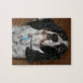 イングリッシュスリンガースパニエル犬ペットフォト ジグソーパズル (横)