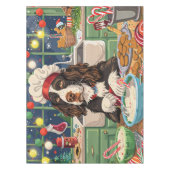 イングリッシュスリンガースパニエル犬ホリデーベーキング:フェスティバル テーブルクロス (正面)