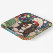 イングリッシュスリンガースパニエル犬ホリデーベーキング:フェスティバル ペーパープレート (傾斜あり)