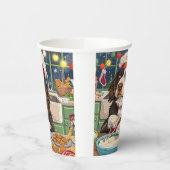 イングリッシュスリンガースパニエル犬ホリデーベーキング:フェスティバル 紙コップ (左)