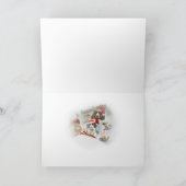 イングリッシュスリンガースパニエル犬メリークリスマス シーズンカード (内部)