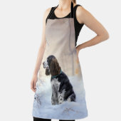 イングリッシュスリンガースパニエル犬レットイットスノークリスマス エプロン (インサイチュ)