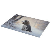 イングリッシュスリンガースパニエル犬レットイットスノークリスマス カッティングボード (角)