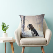 イングリッシュスリンガースパニエル犬レットイットスノークリスマス クッション (椅子)