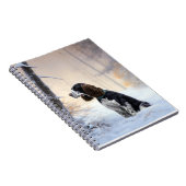 イングリッシュスリンガースパニエル犬レットイットスノークリスマス ノートブック (右側)