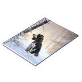 イングリッシュスリンガースパニエル犬レットイットスノークリスマス ノートブック (左側)