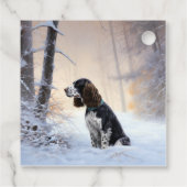 イングリッシュスリンガースパニエル犬レットイットスノークリスマス フェイバータグ (裏面)