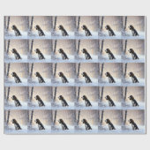 イングリッシュスリンガースパニエル犬レットイットスノークリスマス ラッピングペーパー (フラット)