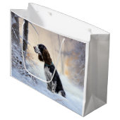 イングリッシュスリンガースパニエル犬レットイットスノークリスマス ラージペーパーバッグ (正面アングル)