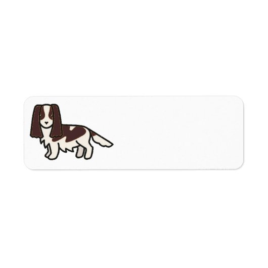 イングリッシュスリンガースパニエル犬肝臓と白マンガ ラベル (正面)