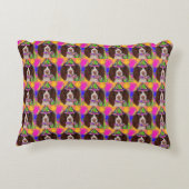 イングリッシュスリンガースパニエル犬 アクセントクッション (裏面)