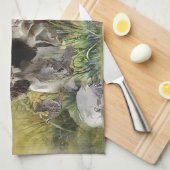 イングリッシュスリンガースパニエル犬,アート キッチンタオル (四つ折り)