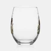 イングリッシュスリンガースパニエル犬，アート ステムなしワイングラス (右)