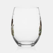 イングリッシュスリンガースパニエル犬，アート ステムなしワイングラス (左)