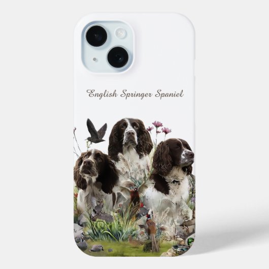 イングリッシュスリンガースパニエル犬，アート Case-Mate iPhoneケース (裏面)