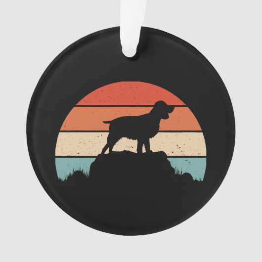 イングリッシュスリンガースパニエル犬 オーナメント (正面)