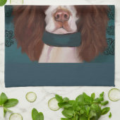 イングリッシュスリンガースパニエル犬 キッチンタオル (折り畳み)