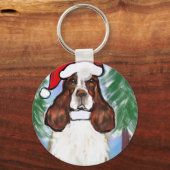 イングリッシュスリンガースパニエル犬 キーホルダー (正面)