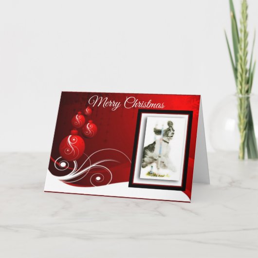 イングリッシュスリンガースパニエル犬 シーズンカード (正面)