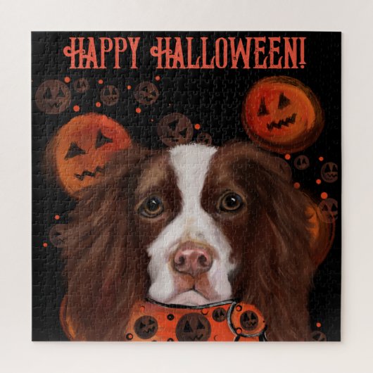 イングリッシュスリンガースパニエル犬 ジグソーパズル (縦)