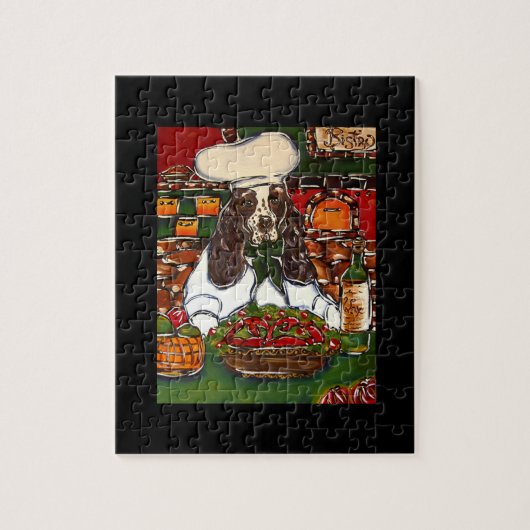 イングリッシュスリンガースパニエル犬 ジグソーパズル (縦)