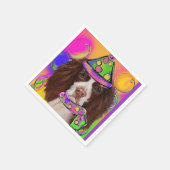 イングリッシュスリンガースパニエル犬 スタンダードカクテルナプキン (角)