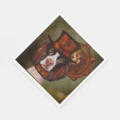 イングリッシュスリンガースパニエル犬 スタンダードランチョンナプキン (角)