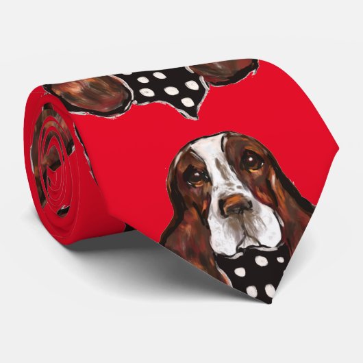 イングリッシュスリンガースパニエル犬 ネクタイ (ロール)