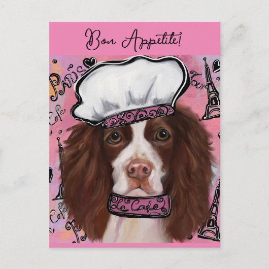 イングリッシュスリンガースパニエル犬 ポストカード (正面)