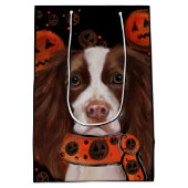 イングリッシュスリンガースパニエル犬 ミディアムペーパーバッグ (裏面)