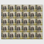 イングリッシュスリンガースパニエル犬 ラッピングペーパー (フラット)