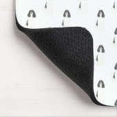 イングリッシュスリンガースパニエル犬（白黒） マウスパッド (コーナー)