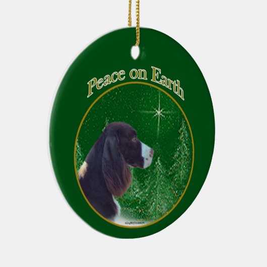 イングリッシュスリンガースパニエル犬(肝臓)平和 セラミックオーナメント (右)