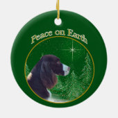 イングリッシュスリンガースパニエル犬(肝臓)平和 セラミックオーナメント (裏面)