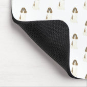 イングリッシュスリンガースパニエル犬(Liver & White) マウスパッド (コーナー)