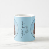 イングリッシュスリンガー絵画スパニエル犬オリジナルドッグアート コーヒーマグカップ (中央)