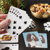 イングリッシュスリンガー絵画スパニエル犬オリジナルドッグアート トランプ (インサイチュ)