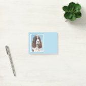 イングリッシュスリンガー絵画スパニエル犬オリジナルドッグアート ポストイット (オフィス)