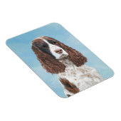 イングリッシュスリンガー絵画スパニエル犬オリジナルドッグアート マグネット (右側)