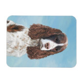 イングリッシュスリンガー絵画スパニエル犬オリジナルドッグアート マグネット (横)