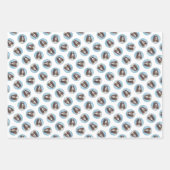 イングリッシュスリンガー絵画スパニエル犬オリジナルドッグアート ラッピングペーパーシート (正面2)