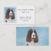 イングリッシュスリンガー絵画スパニエル犬オリジナルドッグアート 名刺 (正面/裏面)