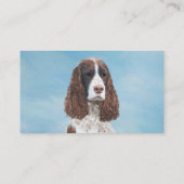 イングリッシュスリンガー絵画スパニエル犬オリジナルドッグアート 名刺 (裏面)