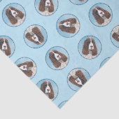 イングリッシュスリンガー絵画スパニエル犬オリジナルドッグアート 薄葉紙 (詳細)