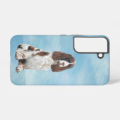 イングリッシュスリンガー絵画スパニエル犬オリジナルドッグアート SAMSUNG GALAXYケース (裏面横)