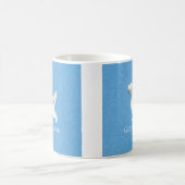 イングリッシュセッターが犬のシルエットを上手に仕上げる コーヒーマグカップ (中央)