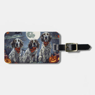 イングリッシュセッターのハロウィーン スプーキー ラゲッジタグ
